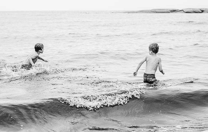 Portrait enfants vagues