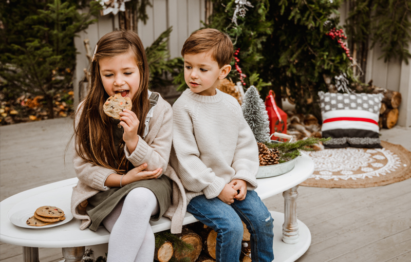 Portrait enfants hiver